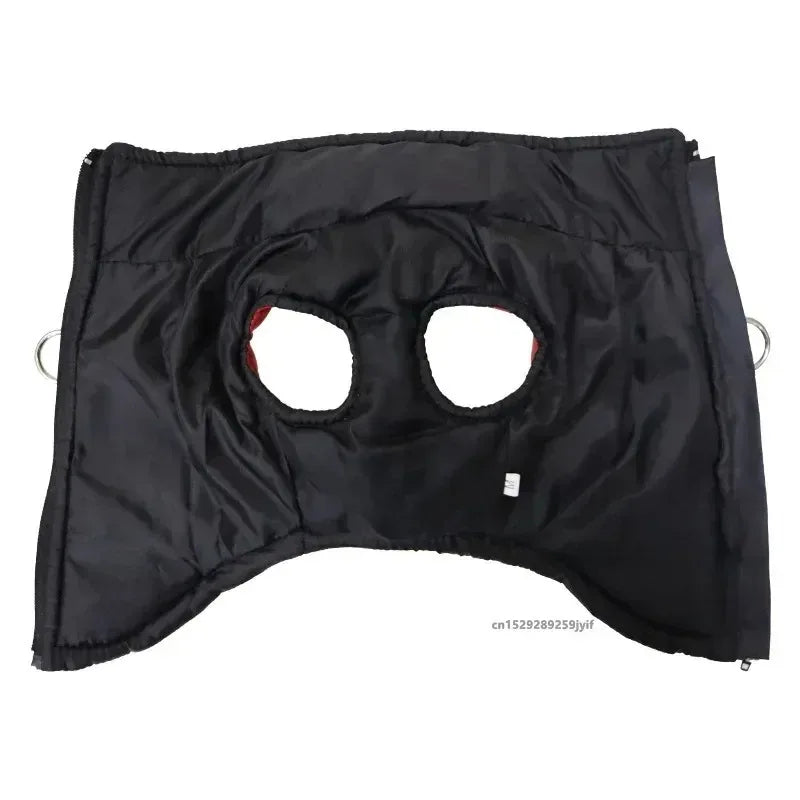 Pikowana kurtka dla psa z zamkiem i zaczepem na smycz